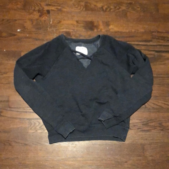 Gray Aero criss cross neck Sweatshirt - Picture 1 of 3